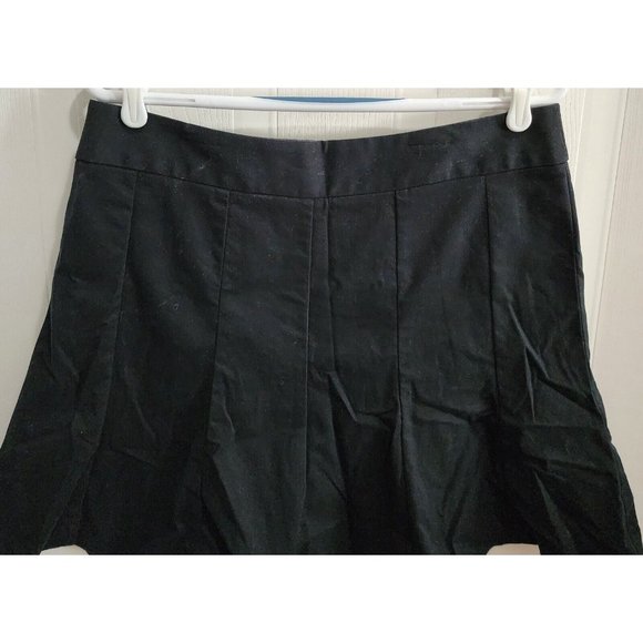 Banana Republic Women's Pleated A-Line Tennis Skirt Stretch Zip Black Size 12 - Picture 2 of 10